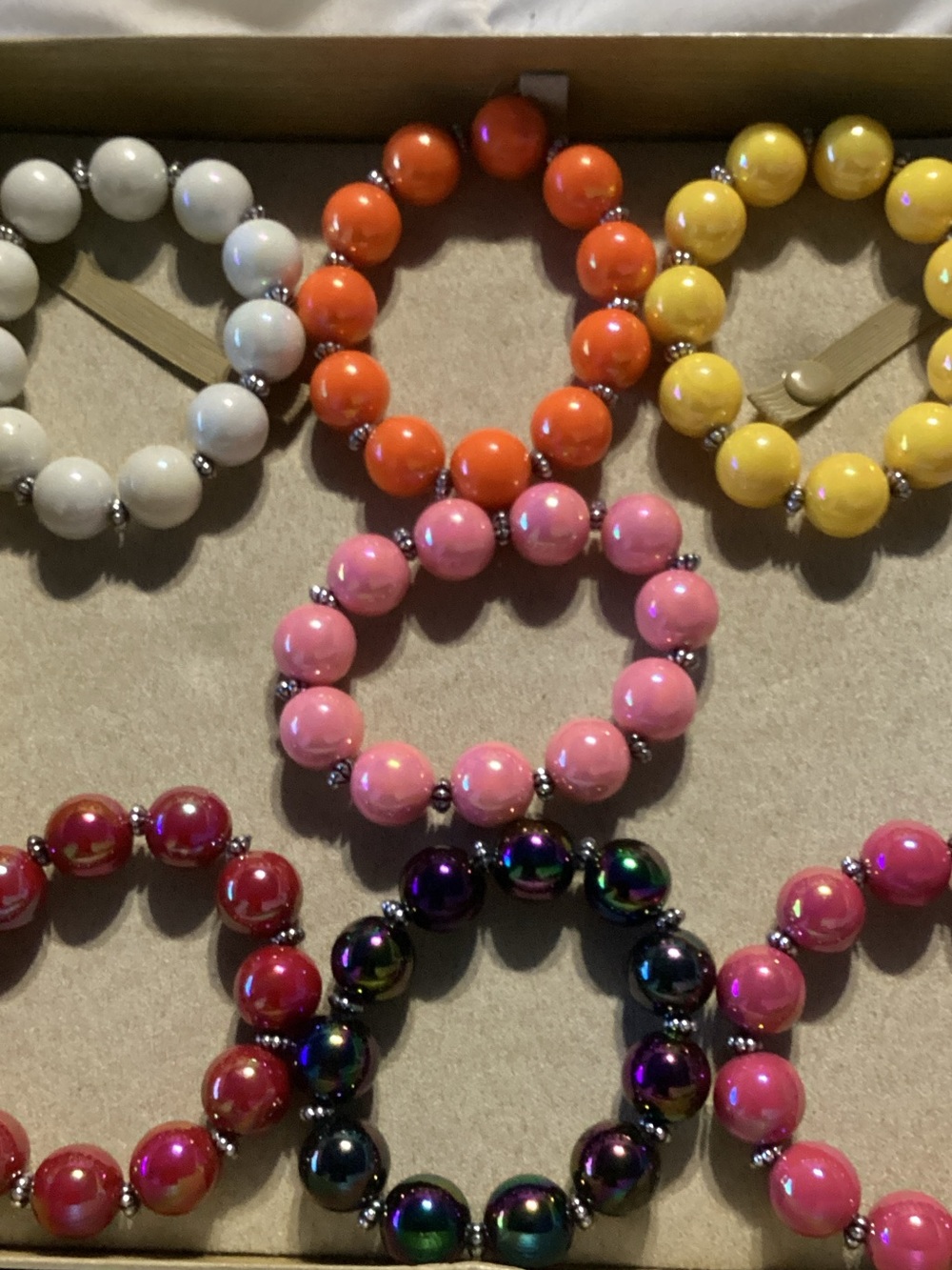 Pink Beaded Stretch Bracelet - Women Jewelry